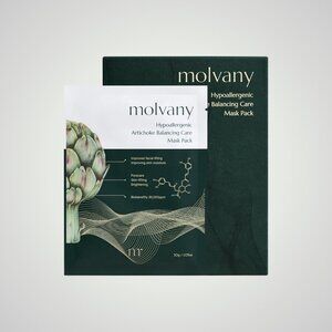 Molvany Hypoallergenic Artichoke Balancing Care Mask Pack – 4 Sheets (30ml Each)